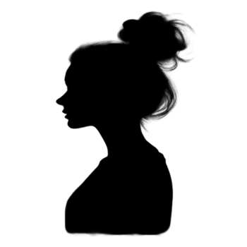Silhouette Girl PNG Transparent Background