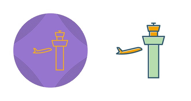Air Control Tower Vector Icon