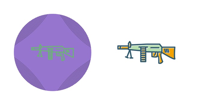 Machine Gun Vector Icon
