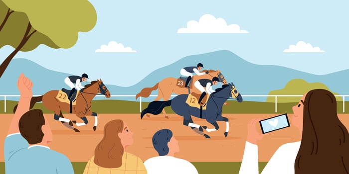Hippodrome Flat Background vector