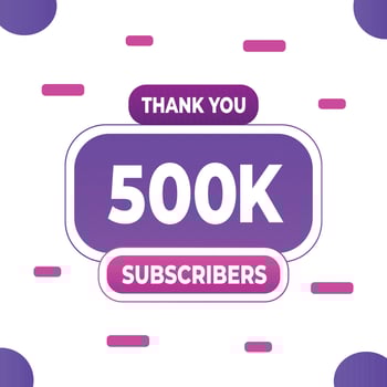Thank you subscribers or followers. web social media modern post design vector