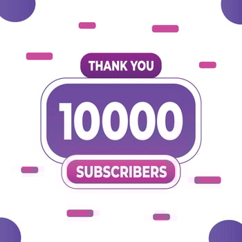Thank you subscribers or followers. web social media modern post design vector