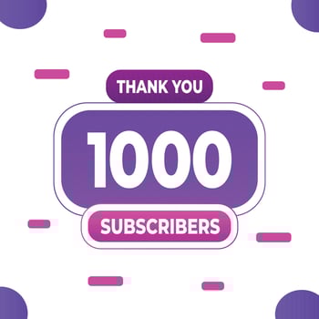 Thank you subscribers or followers. web social media modern post design vector