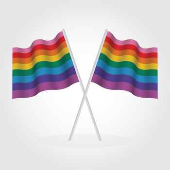 Flag love pride love pattern rainbow heart homo colors text writing flag parade lettering freedom  lgbtq flag wins vector