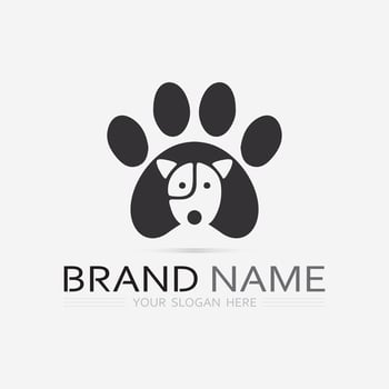 Dog logo and icon animal vector illustration design graphic