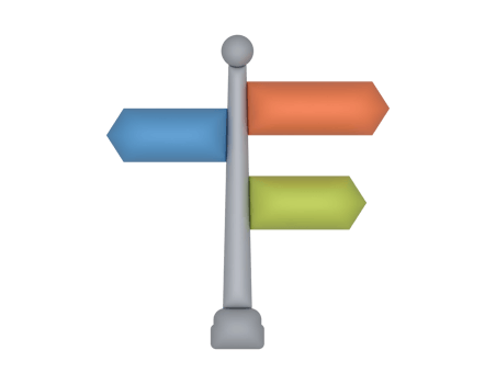 3d direction on a transparent background png