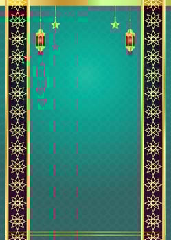 luxury islamic frame transparent background for islami festival milad un nabi or ramadan kareem vector