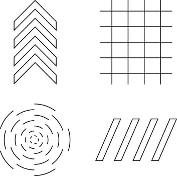Minimalist Geometric Abstract Shape Set. Flat Design. Vector Illustration