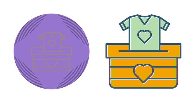 Cloth Donate Vector Icon
