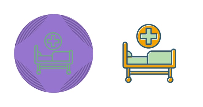 Hospital Bed Vector Icon