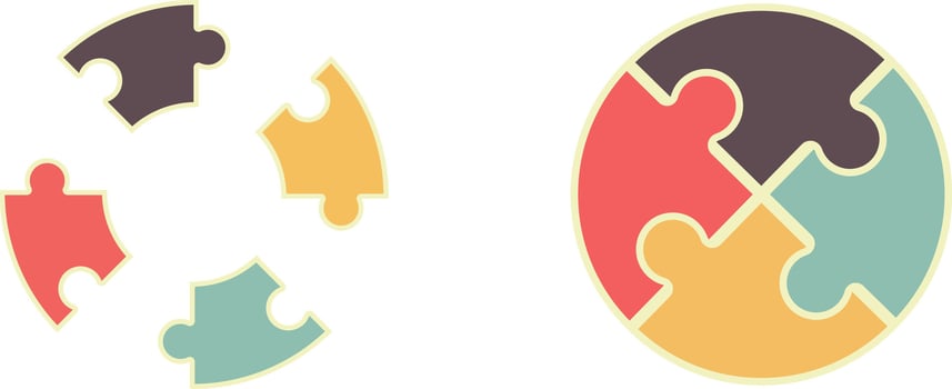 jigsaw puzzle pieces vector