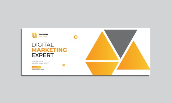 marketing agency social media cover banner design. corporate business creative social media cover banner post template vector