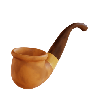 3d illustration smoking pipe png