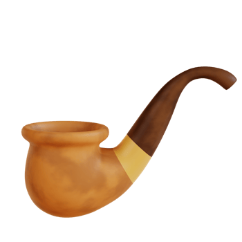 3d illustration smoking pipe png