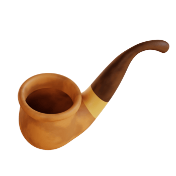3d illustration smoking pipe png