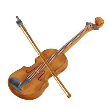 3d illustration violin png