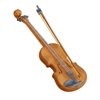 3d illustration violin png
