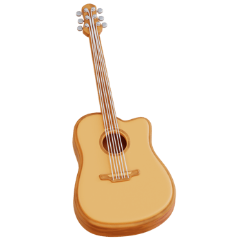 3d illustration guitar png