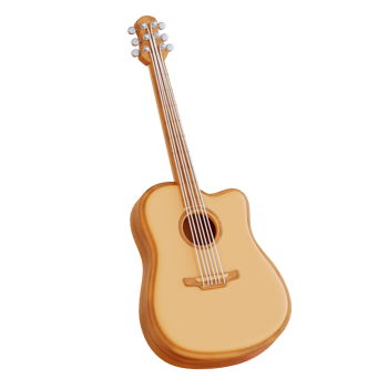 3d illustration guitar png