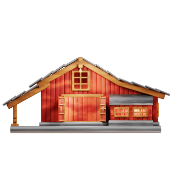 3d illustration barn building png