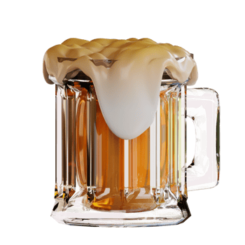 3d illustration beer mug png