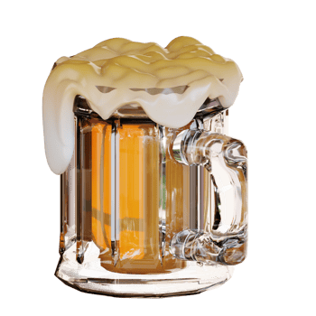 3d illustration beer mug png