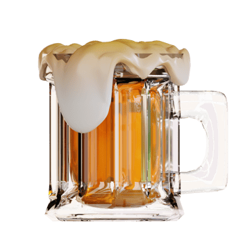 3d illustration beer mug png