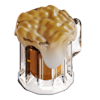3d illustration beer mug png