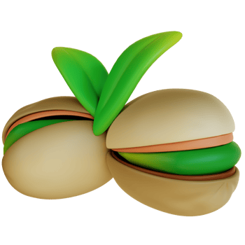 3d illustration pistachio png