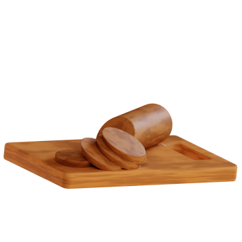 3d illustration salami meet png