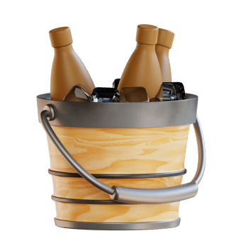 3d illustration beer bucket png