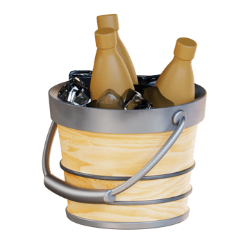 3d illustration beer bucket png