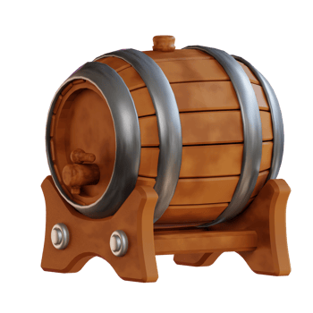 3d illustration beer barrel png