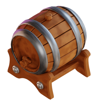 3d illustration beer barrel png