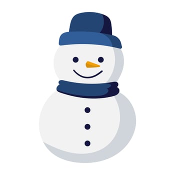 snowman winter illustration vector