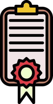 Certificate Vector Icon Design