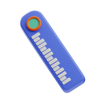 workplace ruler illustration 3d png