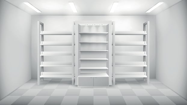 Realistic Shop Interior vector