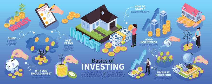 Isometric Money Investment Infographics vector