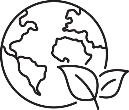 vector green earth planet. world ecology. nature global ecology vector illustration on white background.