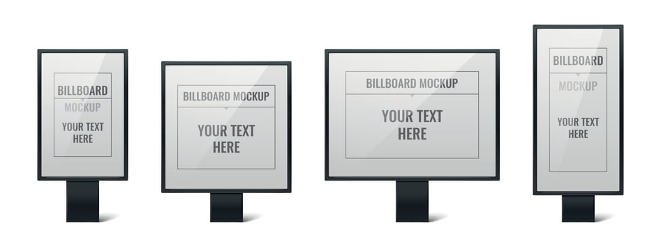 Billboard Advertising Set vector
