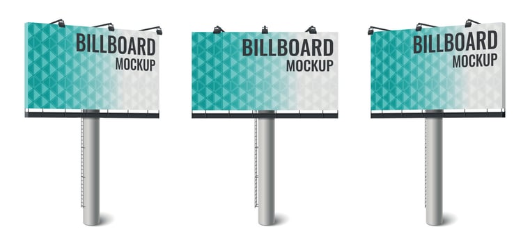 Billboard Advertising Set vector