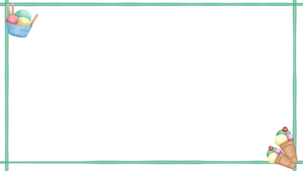 green line frame with ice cream png