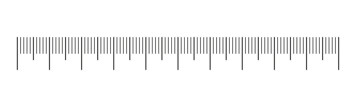 Measuring chart with 10 centimeters. Ruler scale with numbers. Length measurement math, distance, height, sewing tool. Vector illustration. Eps icon.