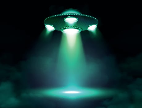 Ufo Spacecraft Poster vector