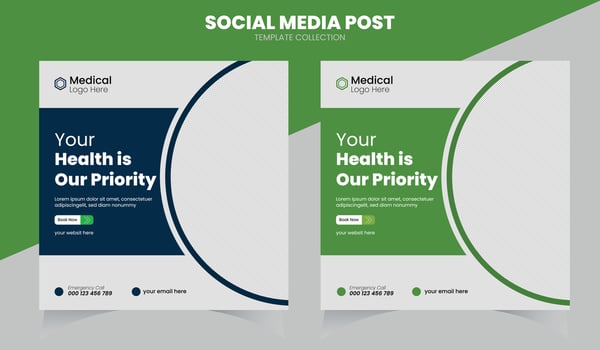 Medical Social Media Post vector