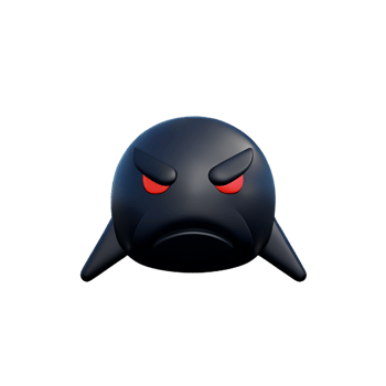 angry face 3d rendering icon illustration png