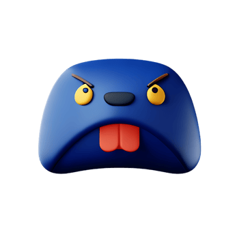 angry face 3d rendering icon illustration png