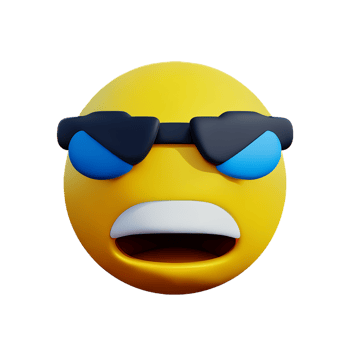 angry face 3d rendering icon illustration png