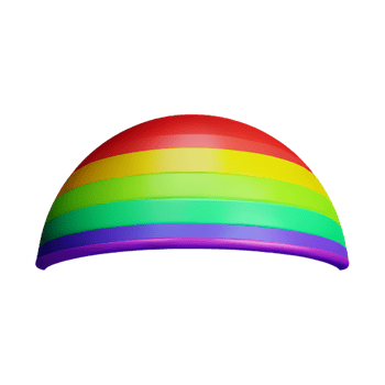 boho rainbow 3d rendering icon illustration png